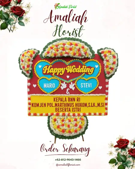 Papan Bunga Pernikahan Tirtosari